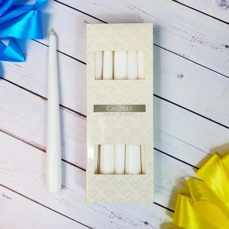 Набір свічок столових Bispol s30 090 білі