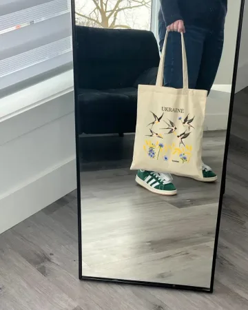 Екошопер на замку BookOpt BK4052 Ukraine (ластівки) бежевий