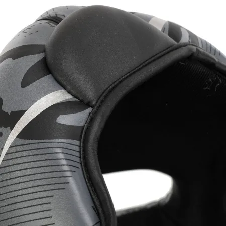 Шолом боксерський з повним захистом чорно-сірий ZHT-2 - L