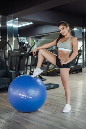 М'яч для фітнесу фітбол Power System PS-4012 Ø65 cm PRO Gymball Синій