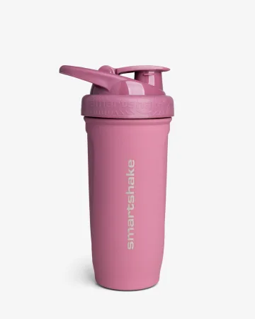Шейкер спортивний SmartShake металевий Reforce Stainless Steel 900 мл Deep Rose