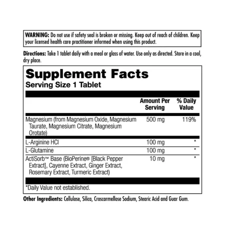 Magnesium One Daily 500 мг - 60 таблеток Без етикетки
