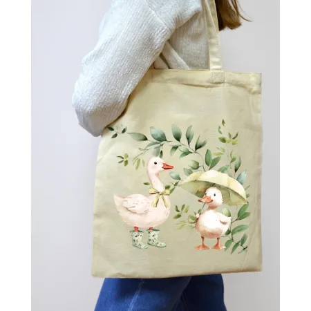 Екошопер BookOpt BK4103 веселі гусята бежевий