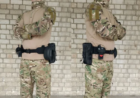 Розвантажувальний тактичний пояс РПС із кріпленням MOLLE чорний (варбелт, warbelt)