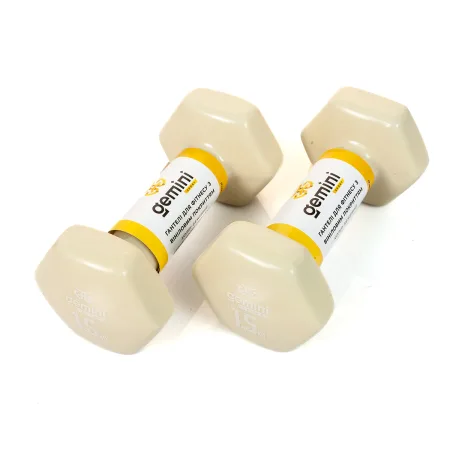 Гантелі Sport для фітнесу з вініловим покриттям 2 шт по 1,5 кг GSD-1.5MILK