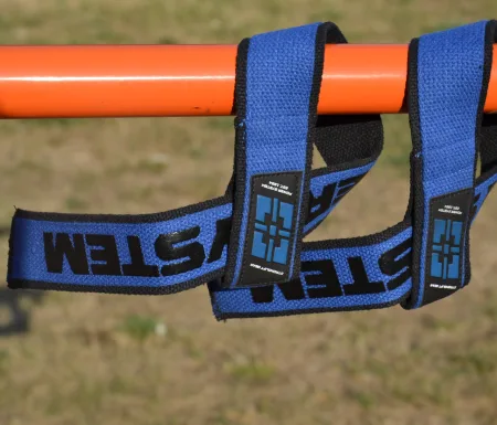 Лямки для тяги Power System PS-3401 Lifting Straps Duplex чорний/синій