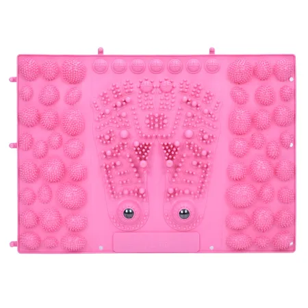 Килимок пазл ортопедичний масажний з магнітими 38.5 см 28 см Рожевий