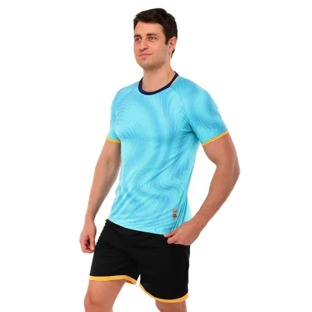 Форма футбольна комплект LIDONG бірюзово-чорний 4XS-2XL S