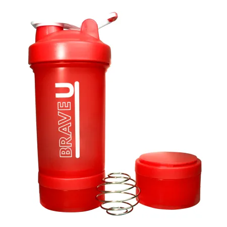 Shaker with containers 3 in 1 - 600 мл Червоний
