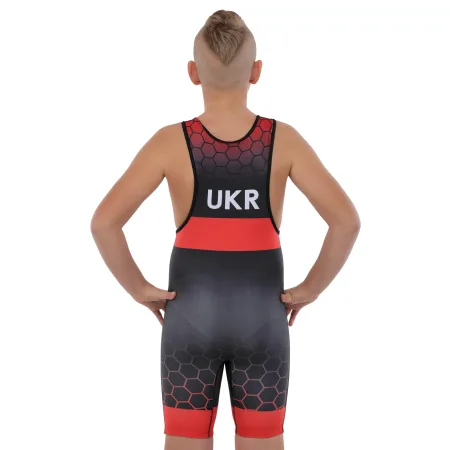 Трико для боротьби дитяче UKRAINE зріст 128-161 см 3XS