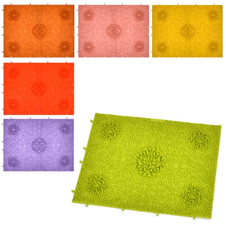 Килимок пазл ортопедичний масажний жовтий