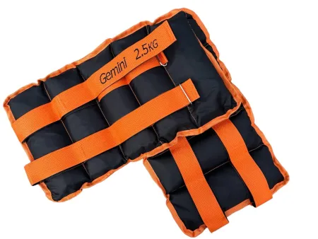 Обтяжувачі-манжети з піском по 2,5 кг - чорно-помаранчевий