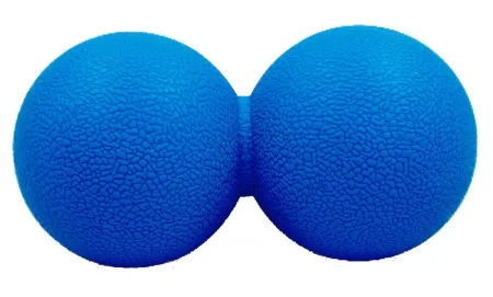 Масажний м'ячик EasyFit TPR подвійний 12 х6 см синій
