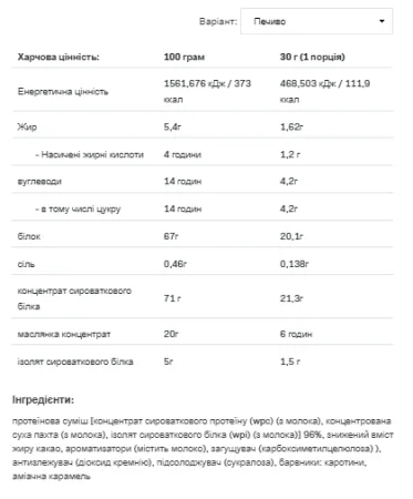 Whey Delicious - 700 г Печиво