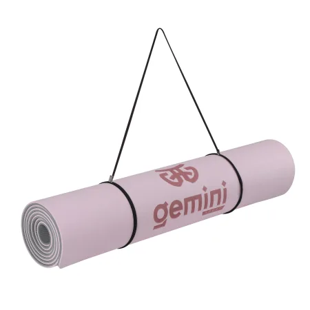 Килимок для фітнесу та йоги Sport TPE+TC 6 мм - світлий фіолетовий - сірий