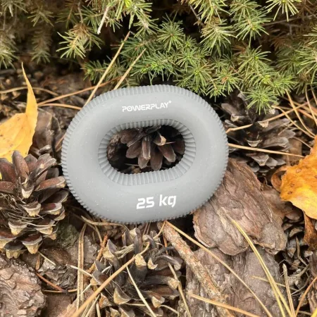 Еспандер кистьовий силіконовий PowerPlay PP-4336 Hand Grip Large 25 кг. сірий