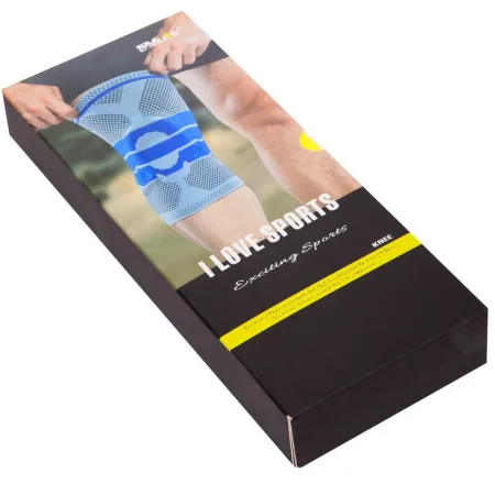 Наколінник бандаж із силіконовим кільцем MUTE M-XL 1 шт 9065-greyblue - M