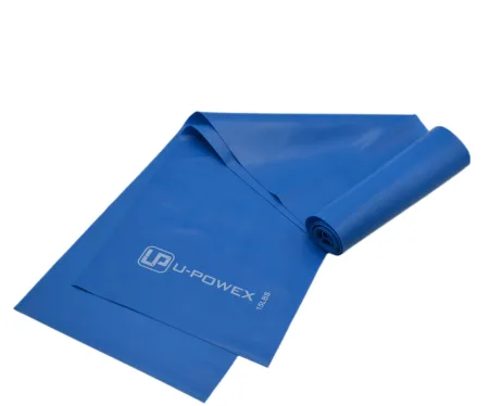 Стрічка-еспандер для фітнесу та реабілітації U-POWEX Fitness band 0,4мм. (6,8 кг) Blue