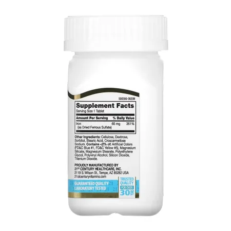 Iron 65 мг Ferrous Sulfate 325 мг - 120 таблеток