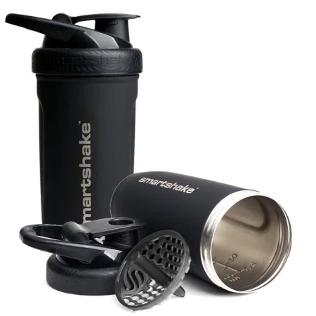 Sports Shaker SmartShake Metal Reforce Stainless Steel 900 ml Black