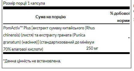 Pomegranate Extract 250 мг - 60 капсул