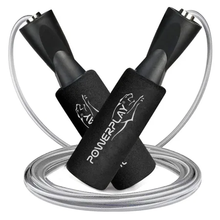 Скакалка швидкісна з підшипниками PowerPlay 4209 Sport Jump Rope чорна 3 m.