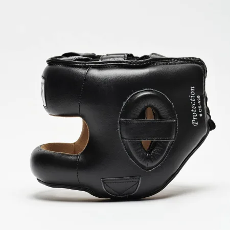 Боксерський шолом з бампером Leone CS425 Black M (капа в комплекті)