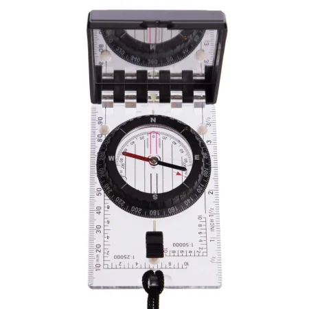 Компас жидкостный планшетный в закрытом корпусе с зеркалом - 100x63 мм