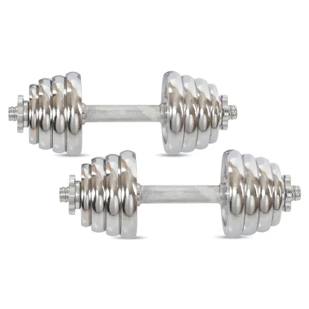 Гантелі розбірні хромовані 2 шт по 10 кг - 2 х 10 кг