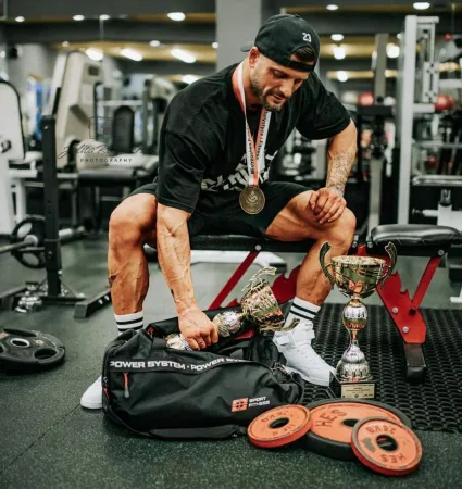 Сумка спортивна Power System PS-7012 Gym Bag-Dynamic Black/Red (38 л)