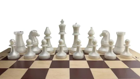 Шахи дерев'яні з пластиковими фігурками 43х43 см