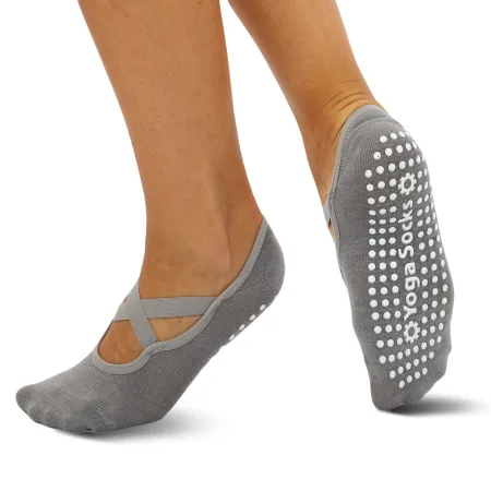 Шкарпетки для йоги та пілатесу із закритими пальцями розмір 36-41 ніжно рожевий