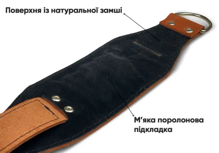 Манжета EasyFit F9 коричнева для тяги на тренажері (шкіра)