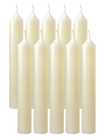 Свічка столова звичайна біла S1 10 набір із 10 шт.
