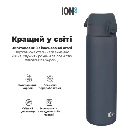 Пляшка для води металева вакуумна ION8 920 мл. Vacuum Insulated, Ash Navy
