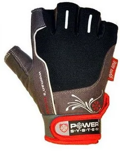 Рукавички для фітнесу Power System PS-2570 Woman’s Power жіночі Black/Red - S