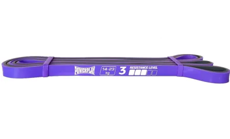 Resistance Loop Band (Fitness and CrossFit Rubber Band) PowerPlay 4116 Double Colors Purple/Gray (14-23 kg)