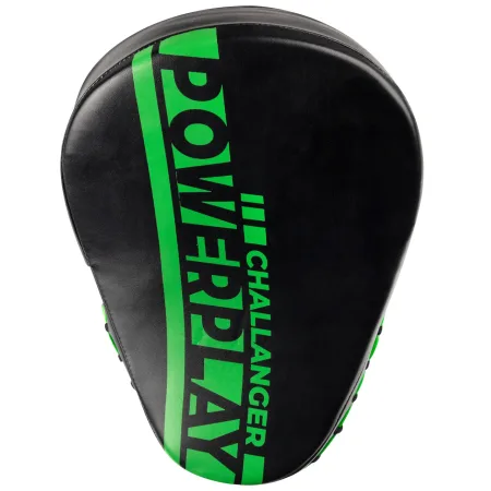 Лапи боксерські PowerPlay 3041 чорно зелені PU [пара]