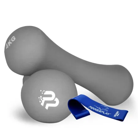 Гантелі неопренові PowerPlay 4126 Spartacus 2*4 кг. сірі (пара - 2шт.)