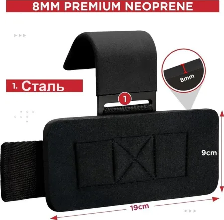 Гаки для тяги на зап'ястя RDX W5 Gym Hook Strap Pink Plus