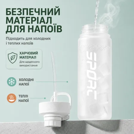 Пляшка для води CASNO 880 мл біла