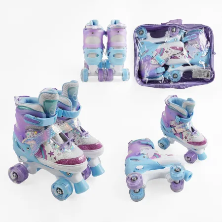 Ролики "Русалка" розмір 29-33 фіолетово-блакитний