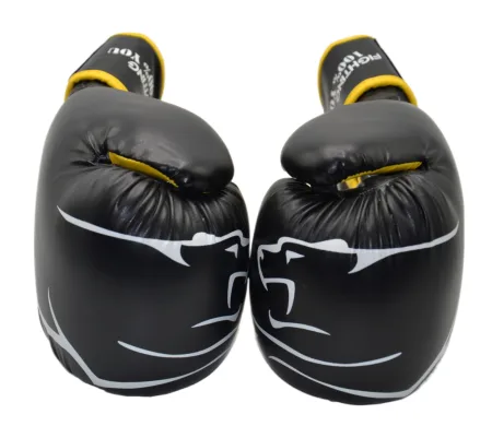 Боксерські рукавиці PowerPlay 3018 Jaguar чорно жовті 16 унцій