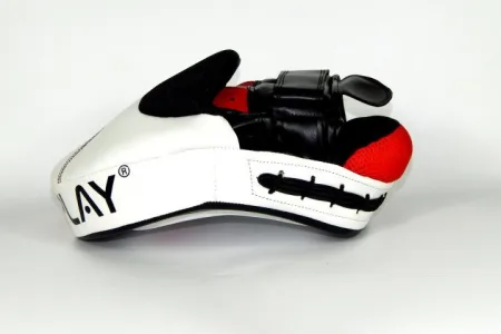 Лапи боксерські PowerPlay 3042 чорно-білі PU [пара]