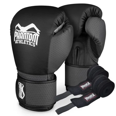 Боксерські рукавиці Phantom Reaper Black12 унцій (бинти 4 м. в подарунок)