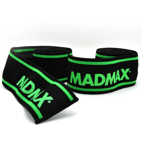 Бинти на коліна MadMax MFA-299 Non slide & slip knee wraps 2,0m Black/Green
