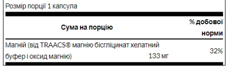 Chelated Magnesium 133 мг - 90 капсул