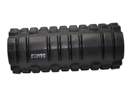 Масажний ролик роллер Power System PS-4050 Fitness Foam Roller чорний/помаранчевий 33x15 см.