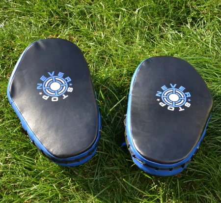 Лапи боксерські PowerPlay 3051 чорно сині PU [пара]