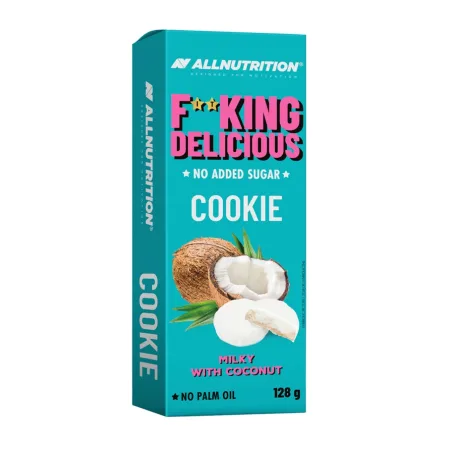 Fitking Delicious cookie - 128 г молочний з кокосом